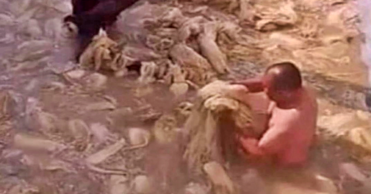 지난 2021년, 한 중국 남성이 옷을 벗고 수조에 들어가 배추를 절이는 ‘알몸 김치’ 영상 역시 큰 파장을 일으킨 바 있다.